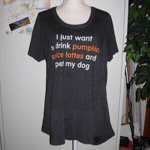 Instant Message Pumpkin Spice Latte T-Shirt 2X